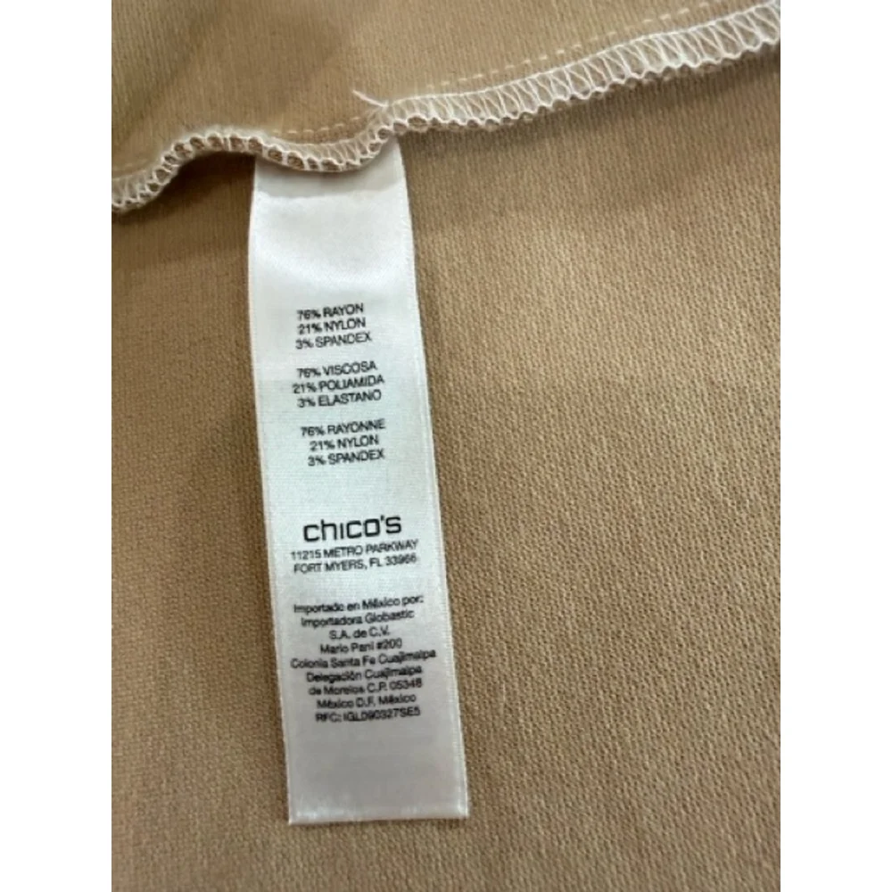 Women's Chico's Colorblock Blazer M Beige White Black‎